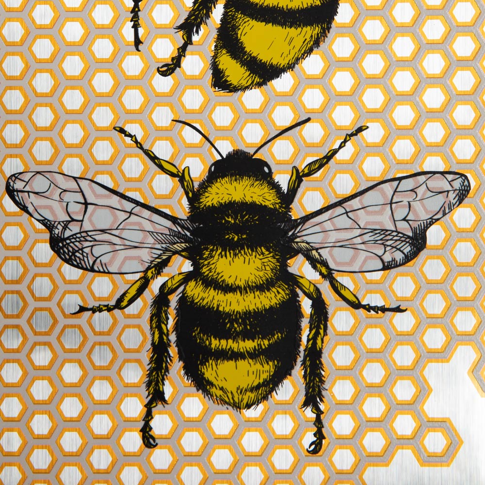 Gold Foil Printed Bee Design